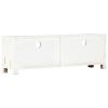 TV Stand White 47.2"x11.8"x15.7" Solid Wood Acacia