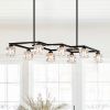 Matte Black Crystal Chandelier for Dining Room