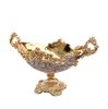 Ambrose Chrome Plated Crystal Embellished Ceramic Fruit Platter