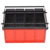 Paper Log Briquette Maker Steel 15"x12.2"x7.1" Black and Red