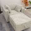 44.9"Soft Rabbit Plush Modular Sofa Single - Very Comfortable & Stylish. Matches 30.7" Ottoman with Hydraulic Lift. Ideal for Bedroom & Living Room