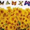 Sunflowers Shrubs - Wall Decals Stickers Appliques Home Decor