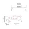 Vassel Coffee Table, Hairpin Legs, Two Shelves