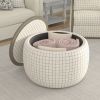 Wallace & Bay Revel White Storage Ottoman