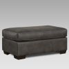 Tirana Contemporary Fabric Cocktail Ottoman, Sequoia Ash
