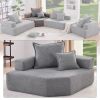 Corner Frame for Oversized Modular U Shaped Sectional Sofa,Luxury Boucle Floor Couch Set,Convertible Sleeper Couch