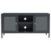 TV Stand Anthracite 41.3"x13.8"x20.5" Steel and Glass