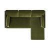 Knox 89" Modern Farmhouse Reversible Chaise Sectional Sofa, French Beige Performance Velvet
