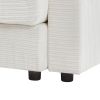 72.8" Modern Style Loveseat Sofa Sectional Sofa Couch with Storage Space, A Movable Ottoman, Two USB Ports, Two Cup Holders