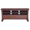 TV Stand Classical Brown 39.4"x11.8"x17.7" Solid Wood Mahogany