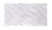 Zander White Printed Faux Marble Top & Mirrored Silver Finish Coffee Table