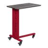 Red Accent Table and Wall Shelf Set