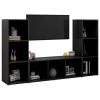 TV Cabinets 3 pcs Black 42.1"x13.8"x14.6" Engineered Wood