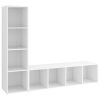TV Cabinets 2 pcs White 56.1"x13.8"x14.4" Engineered Wood