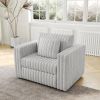 44.9" Rabbit Plush Modular Sofa Single - Highly Comfortable, Stylish & Functional for Bedroom & Living Room, Light gray