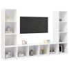 TV Cabinets 3 pcs White 56.1"x13.8"x14.4" Engineered Wood
