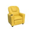 Marisa 22" Yellow PU Leather Kids Recliner Chair with Cupholder