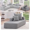 [VIDEO provided]Special-shaped Frame for Oversized Modular U Shaped Sectional Sofa,Luxury Boucle Floor Couch,Convertible Compressed Couch