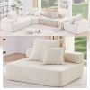 [VIDEO provided] Loveseat Frame for Oversized Modular U Shaped Sectional Sofa,Luxury Boucle Floor Couch,Convertible Compressed Couch