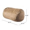 Marlin 6.5 Foot Suede Cylindrical Bean Bag, Tuscany