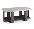 Gray 3-Piece Cocktail Set Wooden Table Top Coffee Table and Two Matching End Tables Living Room Wooden Furniture