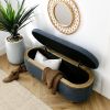 Storage Ottoman Bench, Upholstered End of Bed Ottoman Bench with Storage and Seating, Large Blanket Storage Bench for Foot Rest in Bedroom