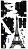Bonjour Paris - Hemu Wall Decals Stickers Appliques Home Decor 12.6 BY 23.6 Inches