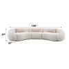Sahara Beige Boucle Sectional Sofa W/3 Pillows