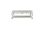 Antique Pearl Coffee Table with Bottom Shelf