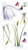 Lazy Swan - Hemu Wall Decals Stickers Appliques Home Decor 12.6 BY 23.6 Inches