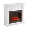 Only Mantel (NOT INCLUDED FIREPLACE) -White,41.34"W*14"D*40"H