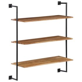 vidaXL Wall Shelf 37"x13.7"x44.4" Solid Acacia Wood (Option: as picture)