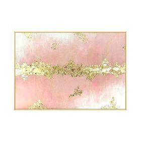 Abstract Elegant Minimalist Golden Pink Sea Poster Nordic Canvas Painting Wall Art Picture for Living Room Home Decor No Frame (size: 75x150cm)