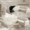 [NEW ARRIVED] [VIDEO PROVIDED]110.75" Sectional Sofa,Oversized modular sofa,Chaise Storage, Modern U Shaped Couch , Upholstered Sofas,Chenille