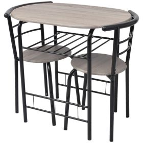 Breakfast Bar Set MDF (Color: Black)
