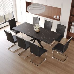 extensible Dining Table Table Set for 6-8 Person for Dining Room (Color: as Pic)