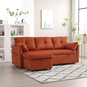 UNITED Modular Sectional Sofa L Shaped Modular Couch with Reversible Chaise Modular Sofa Sectional Couch with Storage Seats (Color: as Pic)