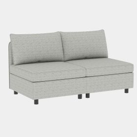 Armless Seat for Modular Sectional Sofa, Convertible Sofa Seat With Storage, Sleeper Sectional Sofa Set (Color: as Pic)