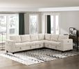 6-Piece Modular Sectional with Storage Seats, Side Pockets