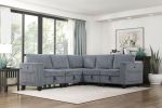 5-Piece Modular Sectional with Storage Seats, Side Pockets