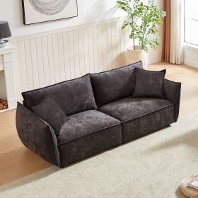 MH88" Modern Living Room Sectional, Wide Living Room Sectional, Stylish chenille Triple Sectional with Extra 2 Pillows (Color: as Pic)