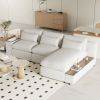 U_Style [ Video Provided] L-shaped Modular Sectional Sofa with Removable Back Cushions,3 Pillows and 2 Storage Spaces,Suitable for Living rooms