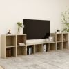 5 Piece TV Cabinet Set Sonoma Oak Engineered Wood