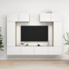 6 Piece TV Cabinet Set White and Sonoma Oak Engineered Wood