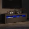 TV Cabinet with LED Lights Gray 47.2"x13.8"x15.7"