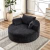 55''L Chenille Sponge single sofa,No Assembly Required,Fluffy Modern Sleeper Chair for Living room, Bedroom