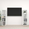 TV Cabinets 2 pcs High Gloss White 56.1"x13.8"x14.4" Engineered Wood