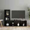 TV Cabinets 2 pcs Black 42.1"x13.8"x14.6" Engineered Wood