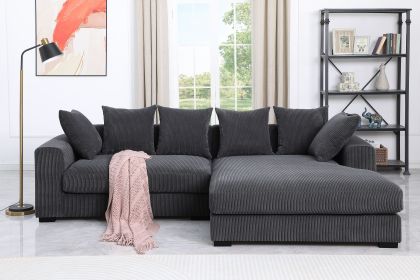 Naomi 3 - Piece Upholstered Sectional (Color: as Pic)