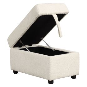 87.7" Convertible Sleeper, Sectional Pull Out Sofa Bed with Storage Ottoman, 2 Throw Pillows, 2 Stools (Color: as Pic)
